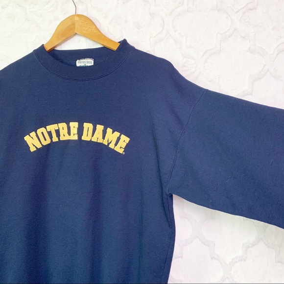 Vintage Norte Dame Navy Blue Sweatshirt - Picture 3 of 6